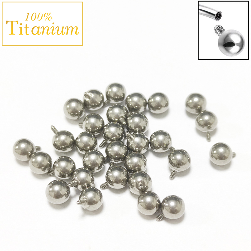 Body Jewelry Replacement Ball - 10Pc 임플란트 등급 ASTM G23 티타늄