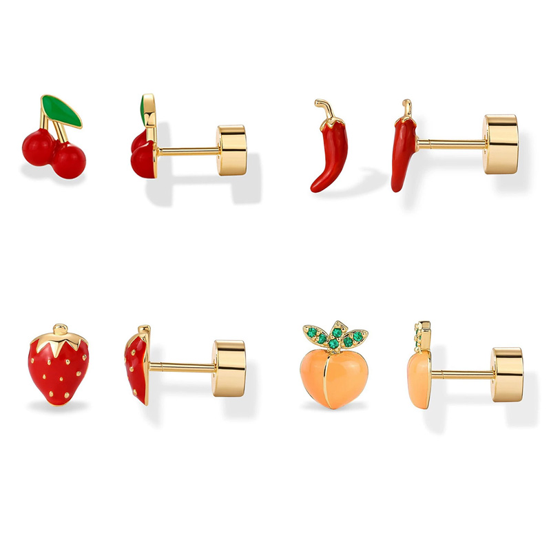 Body Jewelry Surgical Steel - 여성을위한 2pcs 연골 귀걸이 스터드 외과