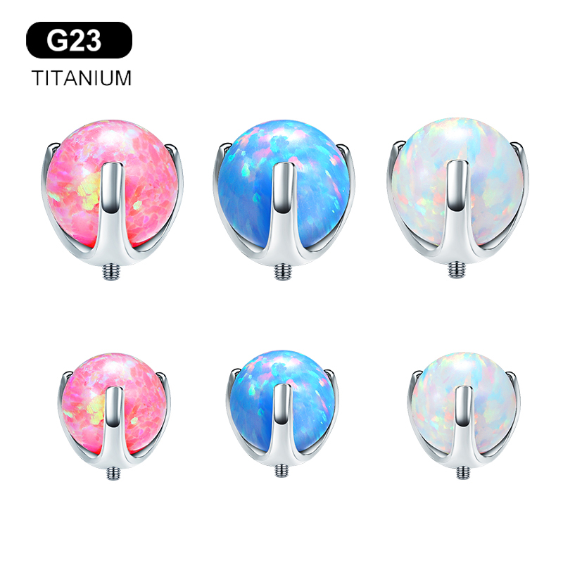 G23 티타늄 피어싱 배꼽 스터드 교체 스페어 볼 오팔 - Body Jewelry Replacement Ball 리뷰 및 가격
