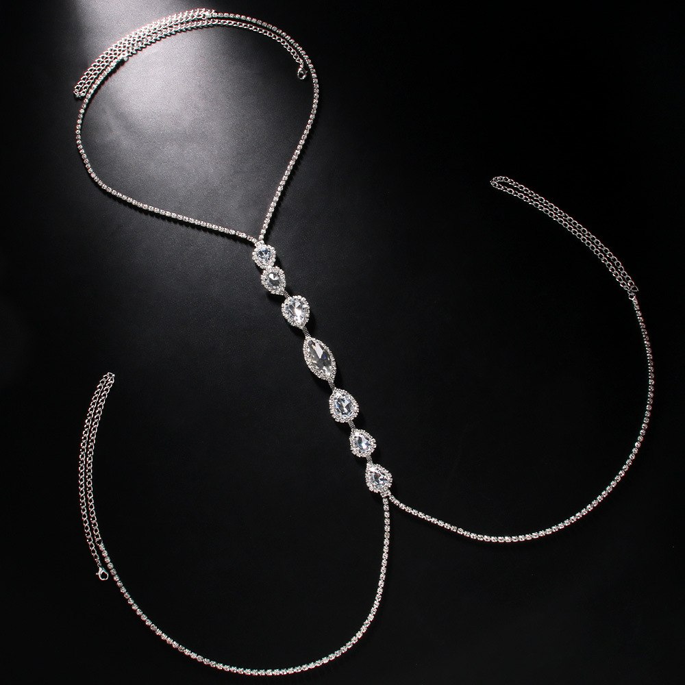 여성을위한 패션 섹시한 워터 드롭 목걸이 가슴 체인 럭 - Body Jewelry Necklace 리뷰 및 가격