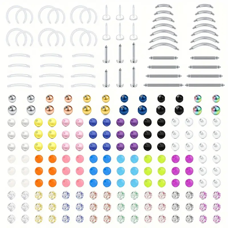 226pcs 16G 스테인리스 & 아크릴 보충 예비 L - Body Jewelry Replacement Ball 리뷰 및 가격