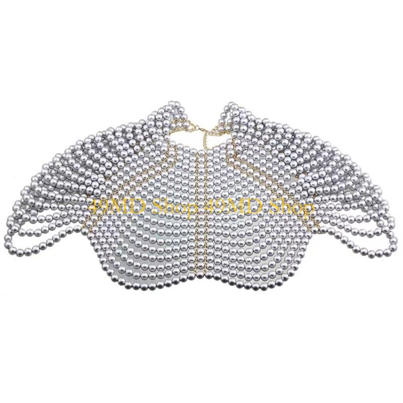 49MD 우아한 여성 목도리 멀티 레이어 파란색 가슴  - Body Jewelry For You 리뷰 및 가격