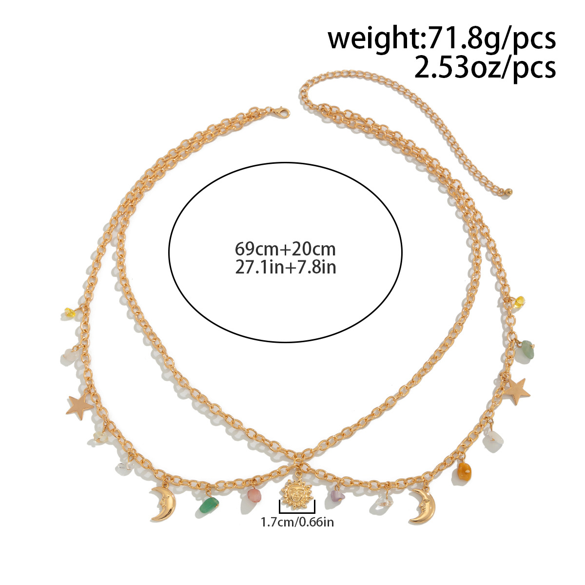 Boho 스타 문 태양 펜던트 허리 체인 2025 여성 - Body Jewelry For You 리뷰 및 가격