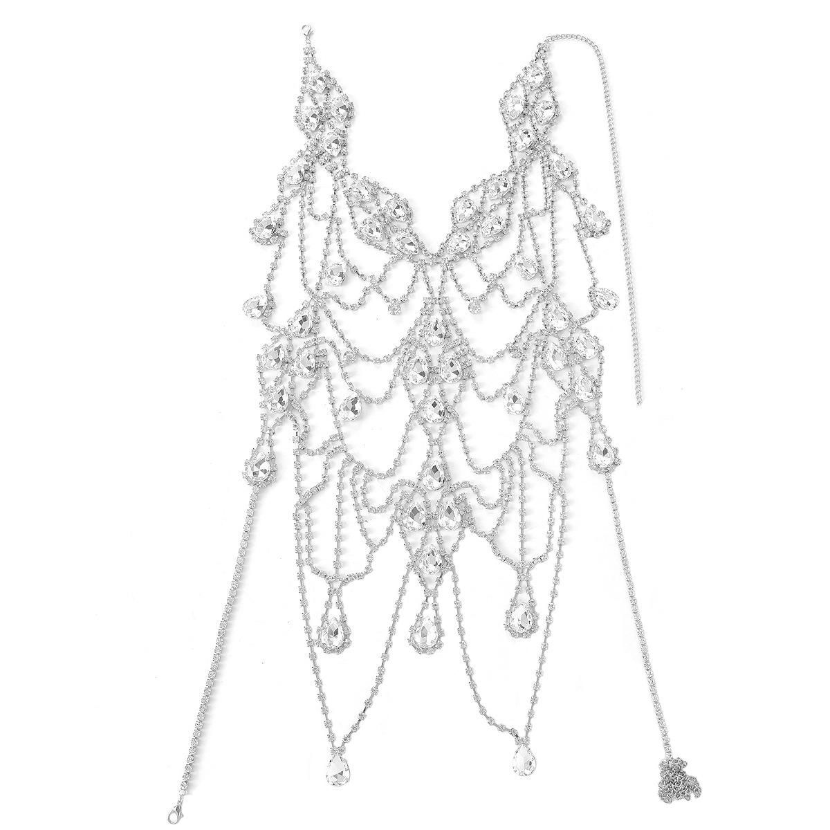 과장된 스타일의 여성용 라인스톤 바디 체인이 있는 패셔 - Body Jewelry Retainers 리뷰 및 가격