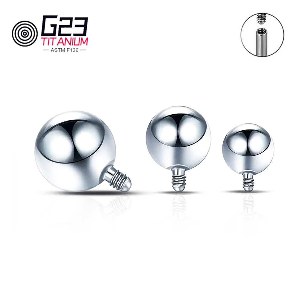 도매 10/50pcs 티타늄 14G 16G 외부 스레드 - Body Jewelry Replacement Ball 리뷰 및 가격
