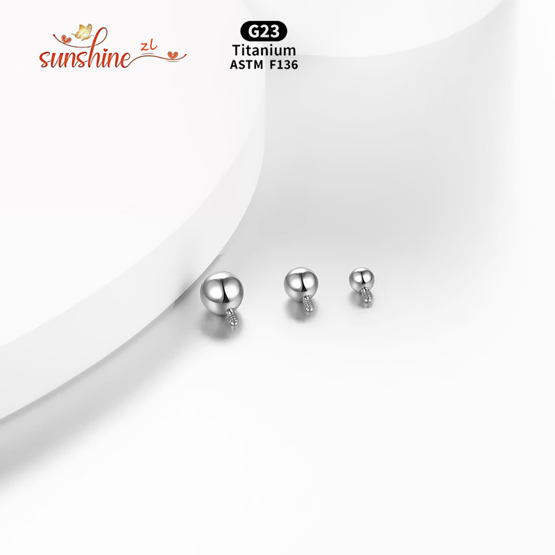 1PCS 내부 스레드 볼 티타늄 교체 볼 혀 립 바벨  - Body Jewelry Replacement Ball 리뷰 및 가격
