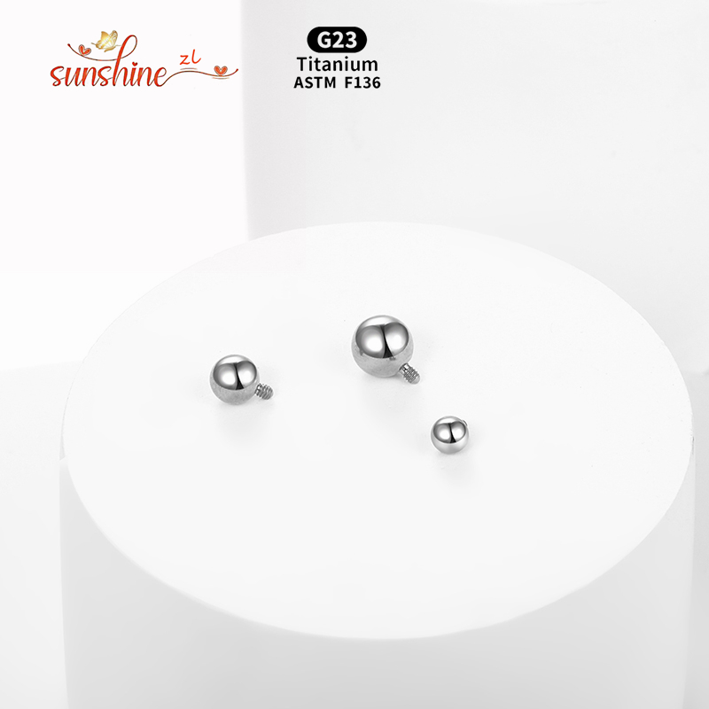 1PCS 내부 스레드 볼 티타늄 교체 볼 혀 립 바벨  - Body Jewelry Replacement Ball 리뷰 및 가격