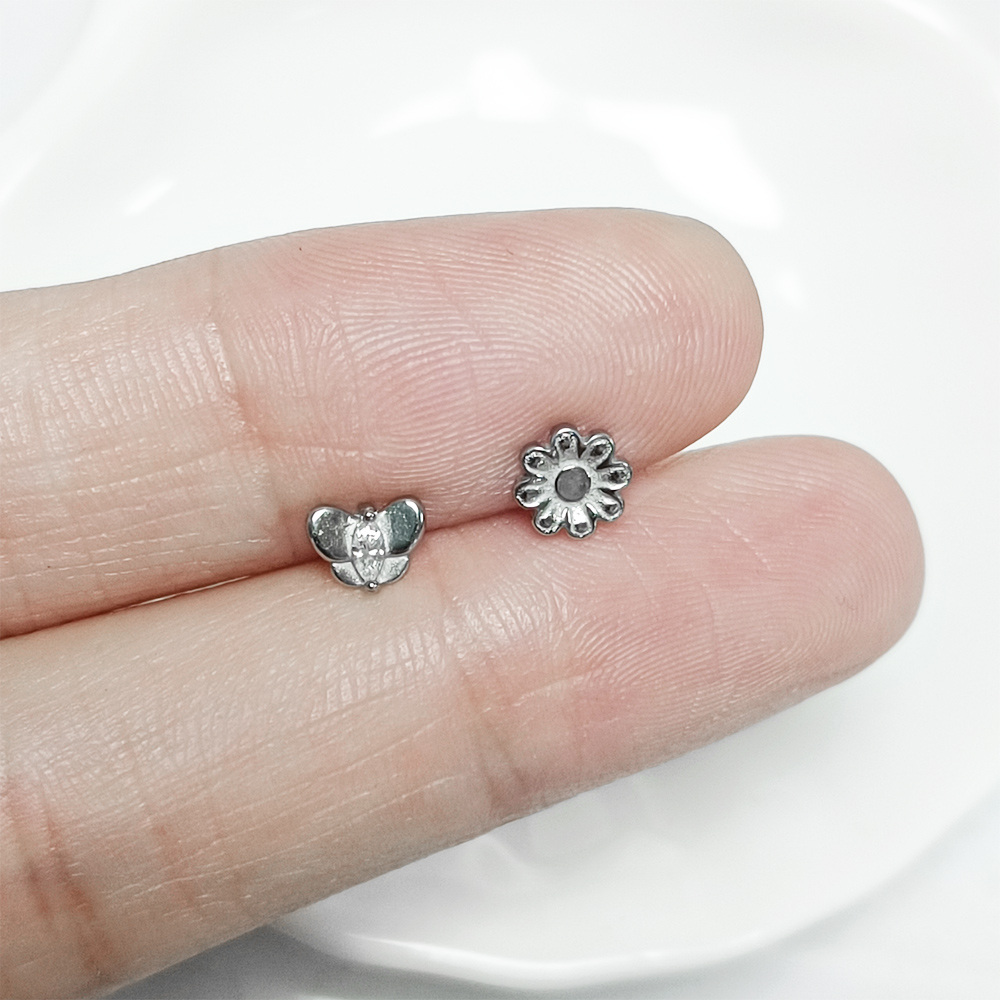 플라워 라브렛 피어싱 나비 트라거스 100%, 수술용  - Body Jewelry Surgical Steel 리뷰 및 가격