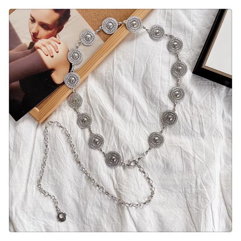여성용 빈티지 바디 체인, 우아한 금속 허리 체인, 원 - Body Jewelry Necklace 리뷰 및 가격