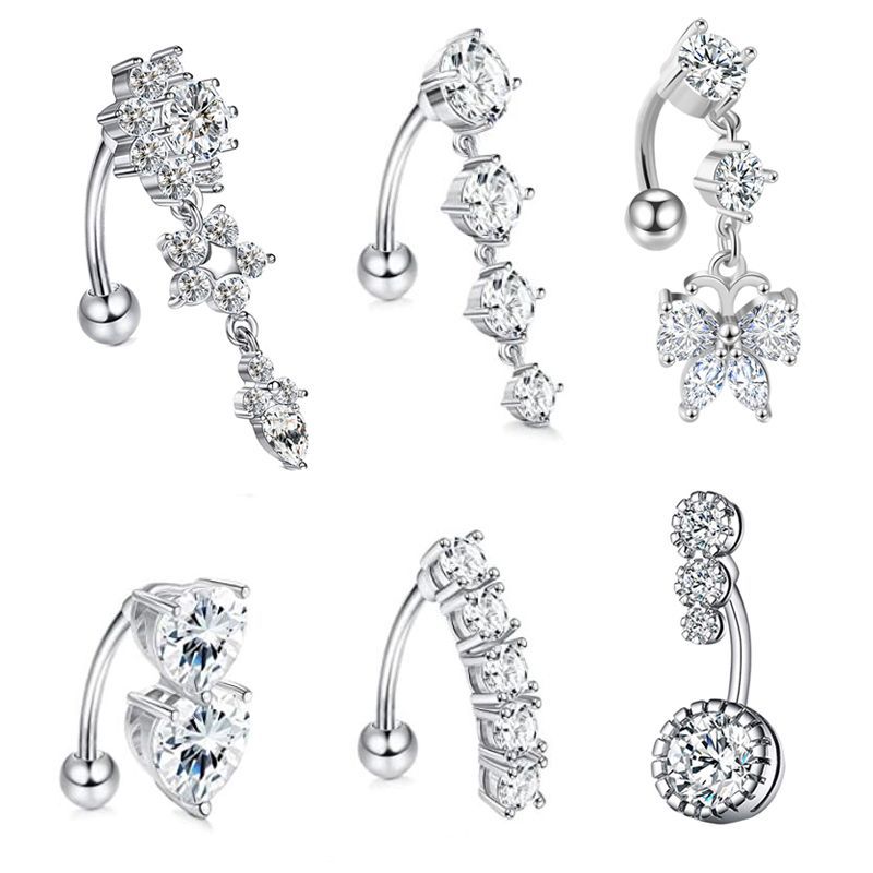 배꼽 링 댕글 벨리 링 수술용 스테인리스 스틸 14G  - Body Jewelry Surgical Steel 리뷰 및 가격