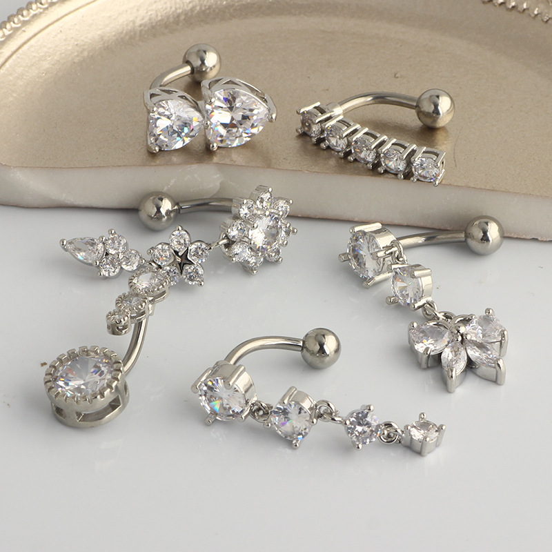 배꼽 링 댕글 벨리 링 수술용 스테인리스 스틸 14G  - Body Jewelry Surgical Steel 리뷰 및 가격