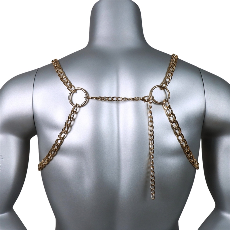 남자의 섹시한 금속 바디 가슴 체인 쥬얼리 펑크 스타일 - Body Jewelry Necklace 리뷰 및 가격