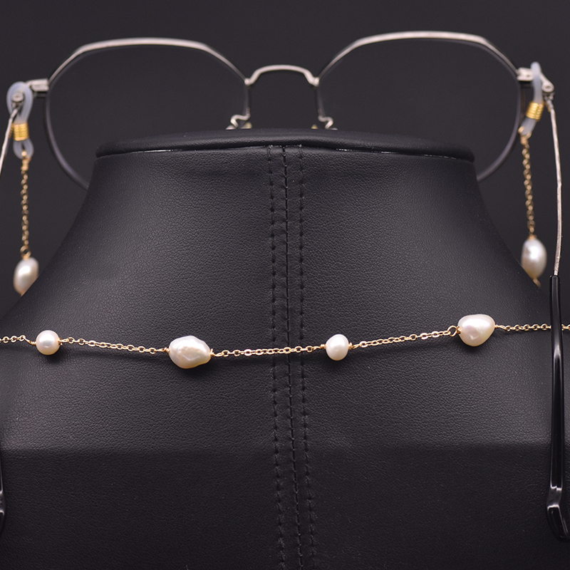 GLSEEVO 천연 바로크 진주 안경 체인 목걸이 펜던 - Body Jewelry Necklace 리뷰 및 가격