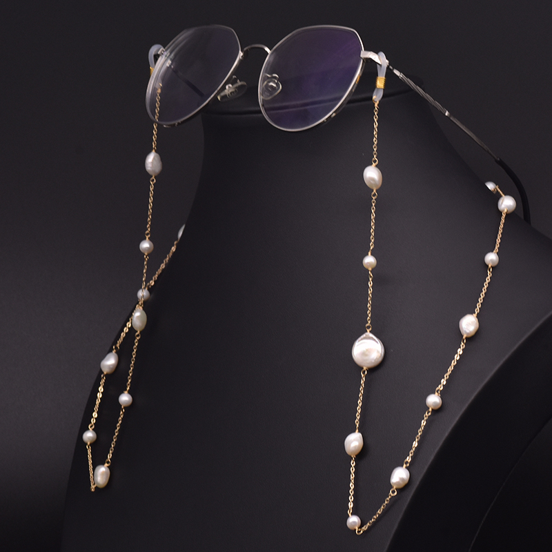 GLSEEVO 천연 바로크 진주 안경 체인 목걸이 펜던 - Body Jewelry Necklace 리뷰 및 가격