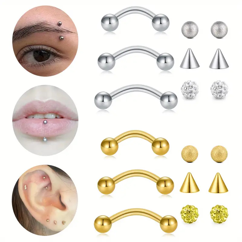 3pcs 16G 스테인리스는 6pcs 보충 공을 가진  - Body Jewelry Replacement Ball 리뷰 및 가격
