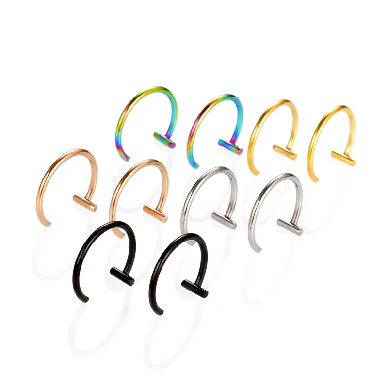 18G 수술용 스틸 립 링 하프 후프 귀걸이 오픈 후프 - Body Jewelry Surgical Steel 리뷰 및 가격