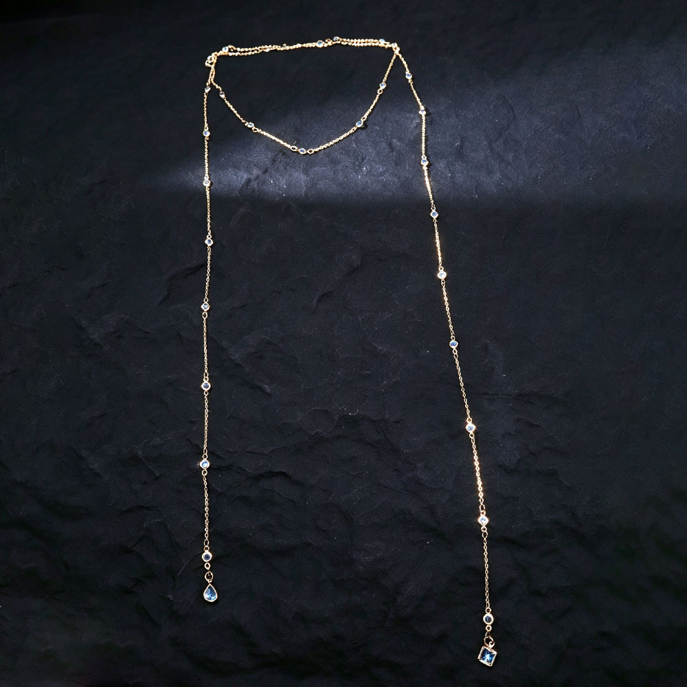 새로운 유행의 우아한 목걸이, 백 체인, 연회 스타일, - Body Jewelry Necklace 리뷰 및 가격