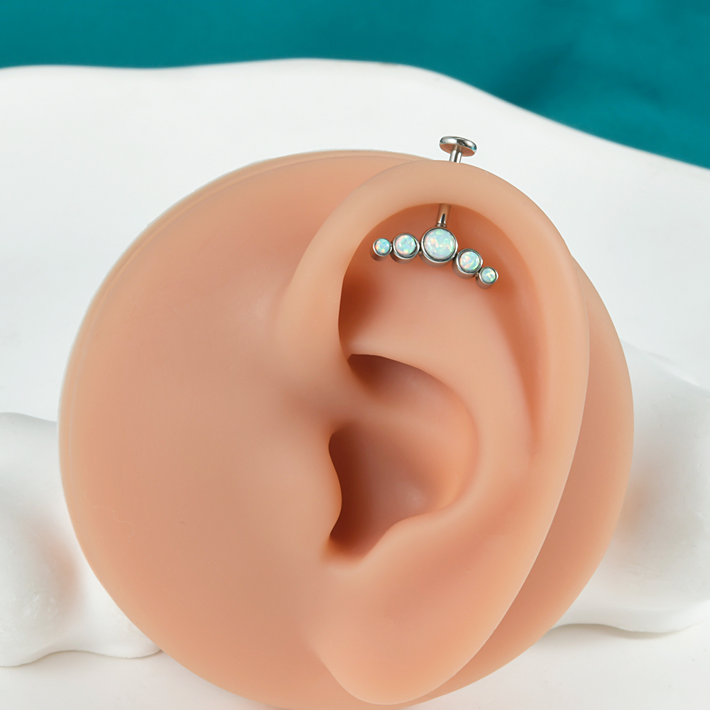 수술용 스틸 CZ 보석 오팔 나사없는 라브렛 립 푸시인 - Body Jewelry Surgical Steel 리뷰 및 가격