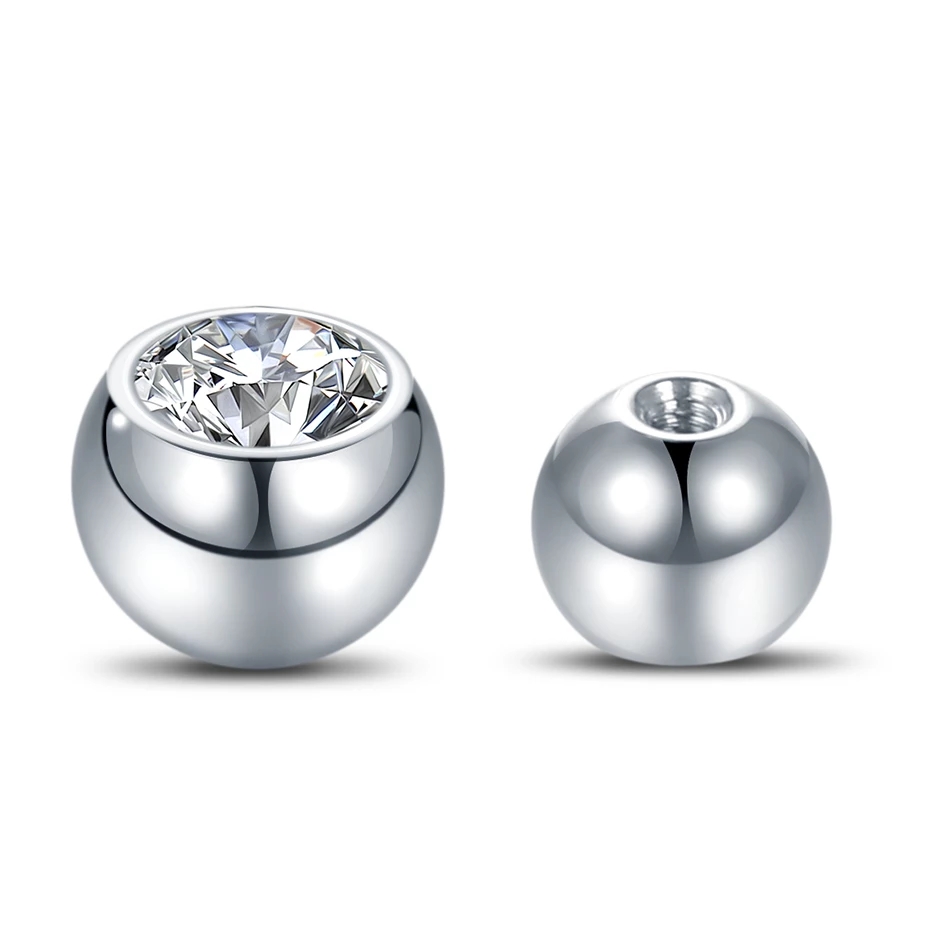10개 G23 티타늄 외부 나사 크리스탈 볼 나사 교체 - Body Jewelry Replacement Ball 리뷰 및 가격