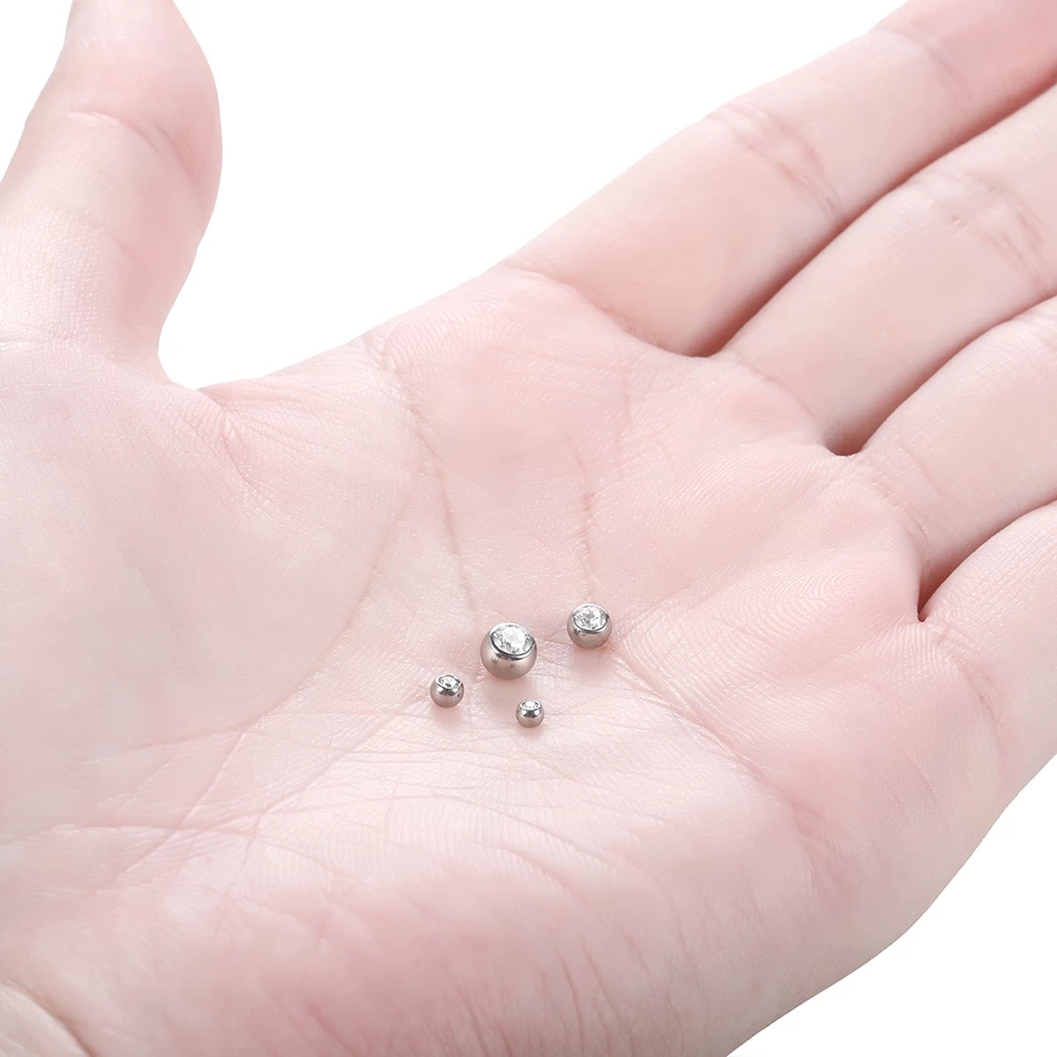 10개 G23 티타늄 외부 나사 크리스탈 볼 나사 교체 - Body Jewelry Replacement Ball 리뷰 및 가격